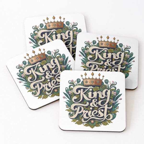 Item preview, King and Priest Art, Flowery and Crown Design designed and sold by Faithloveshop.