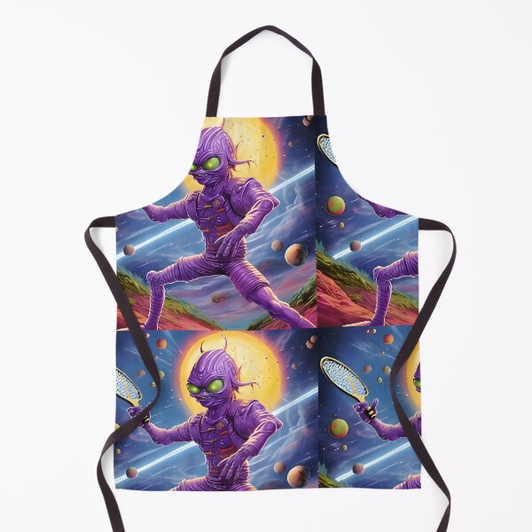 Item preview, Purple Alien Playing Pickle Ball designed and sold by MiracleROLArt.