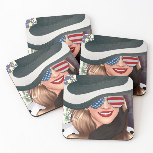 Item preview, Patriotic Woman in Sunglasses designed and sold by gleefulme.