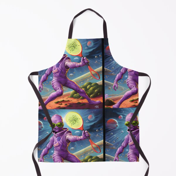 Item preview, Purple Alien Playing Pickle Ball designed and sold by MiracleROLArt.
