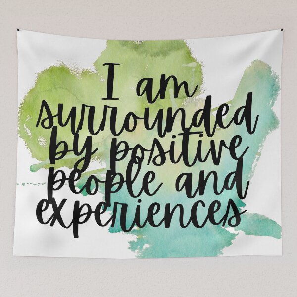 Item preview, Watercolor Mantra for Taurus - I am surrounded by positive people and experiences designed and sold by GreenStardust.