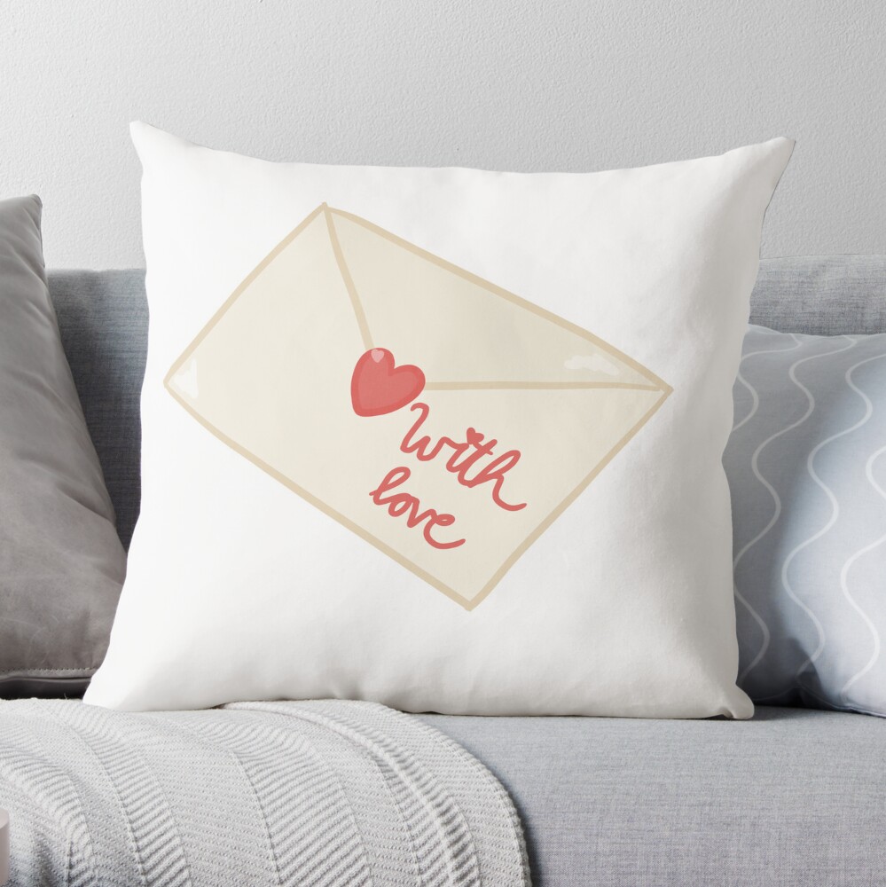 Love Letters Shaped Throw Pillow