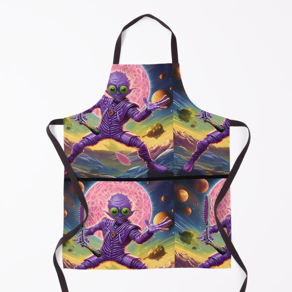 Item preview, Purple Alien Playing Pickle Ball designed and sold by MiracleROLArt.
