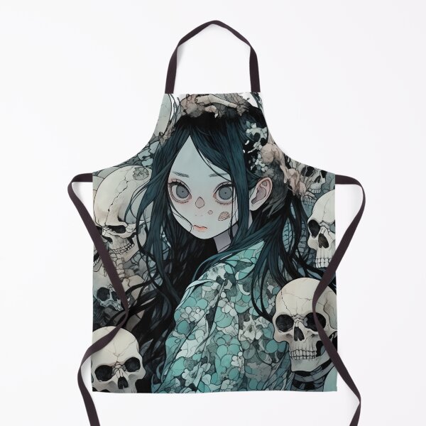 Item preview, Cute But Creepy Anime Girl with Skeletons designed and sold by bubblegoth.