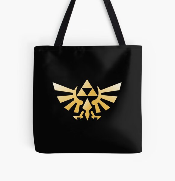 Tote Bag Bag Black the Legend of Zelda Vintage Logo Link 