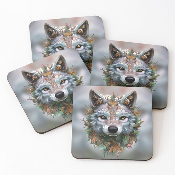 Item preview, WOLF SHAMAN the Earth Guardian designed and sold by MoodyMuseArt.