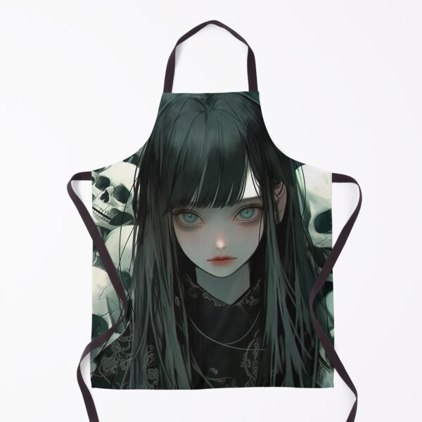Item preview, Pretty Anime Girl Surrounded By Skulls designed and sold by bubblegoth.