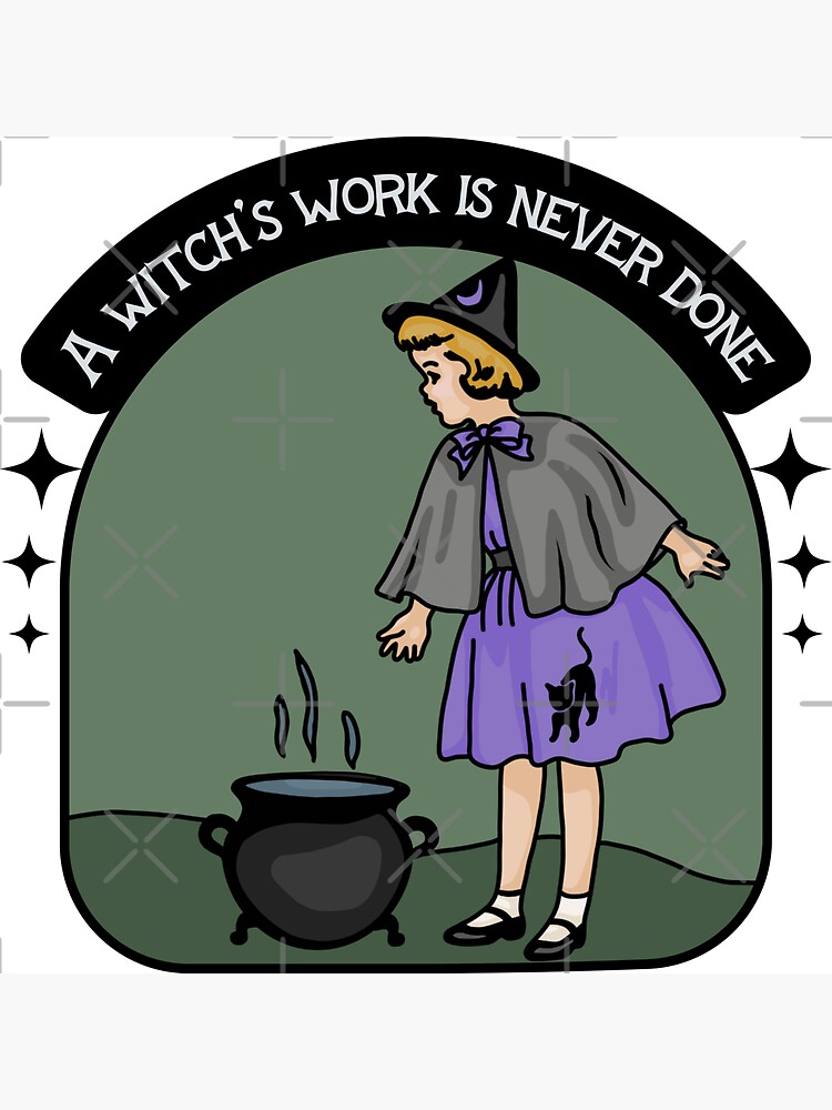 Alchemy For Beginners Little Witch Magnet for Sale by unhingedheather