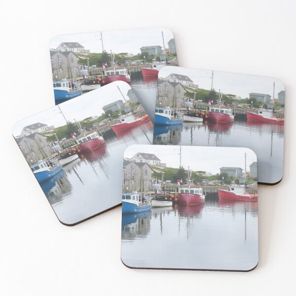 Item preview, Quiet waters at fishing village. designed and sold by Monica-Stroud.