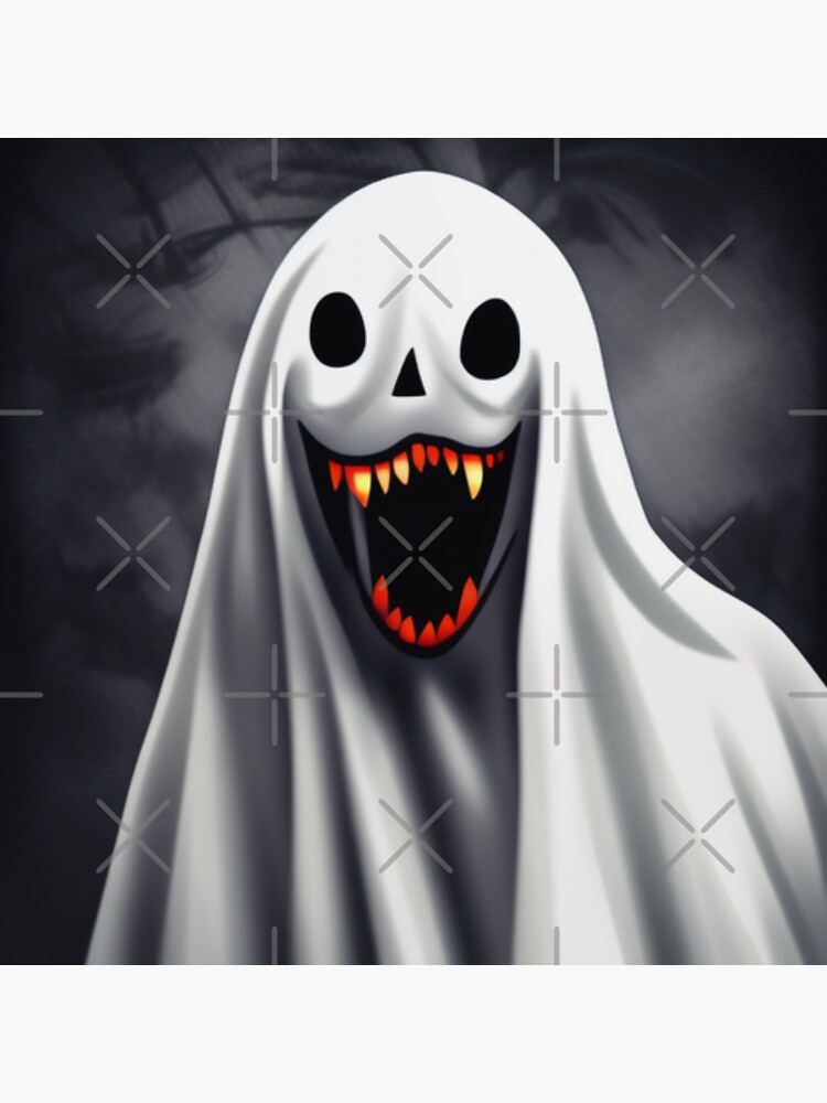 Spooky Glitter Ghost Halloween Boyfriend Long Sleeve Graphic T