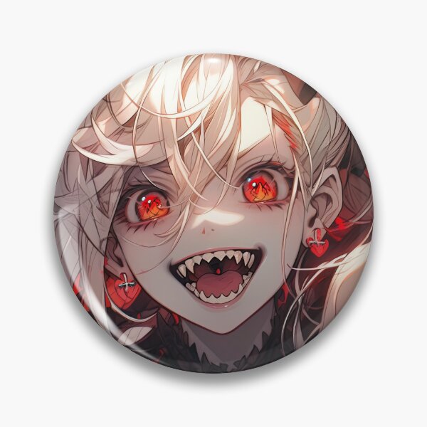 Item preview, Excited Red and Black Demon Anime Girl designed and sold by bubblegoth.