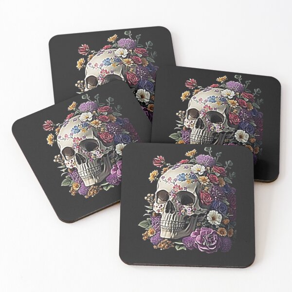 Item preview, SKULL AND ASSORTED FLOWERS designed and sold by Steven  LaRussa.