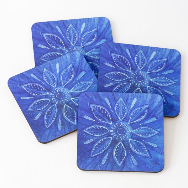 Item preview, CHRYSSA art-tile (blue, abstract, multimedia art) designed and sold by gotecreations.