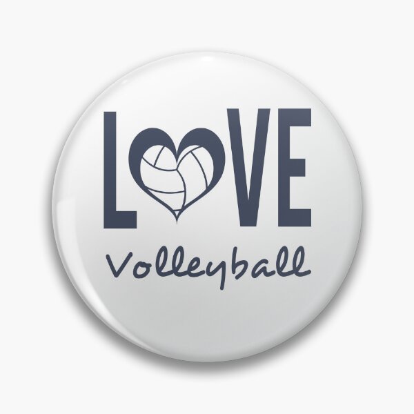 Aperçu de l'œuvre Love Heart Volleyball (bleu) créée et vendue par raineOn.
