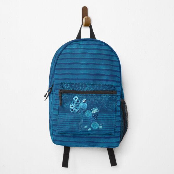 Item preview, Macaw Parrot Bay Cyanotype Collage designed and sold by Janet Carlson.