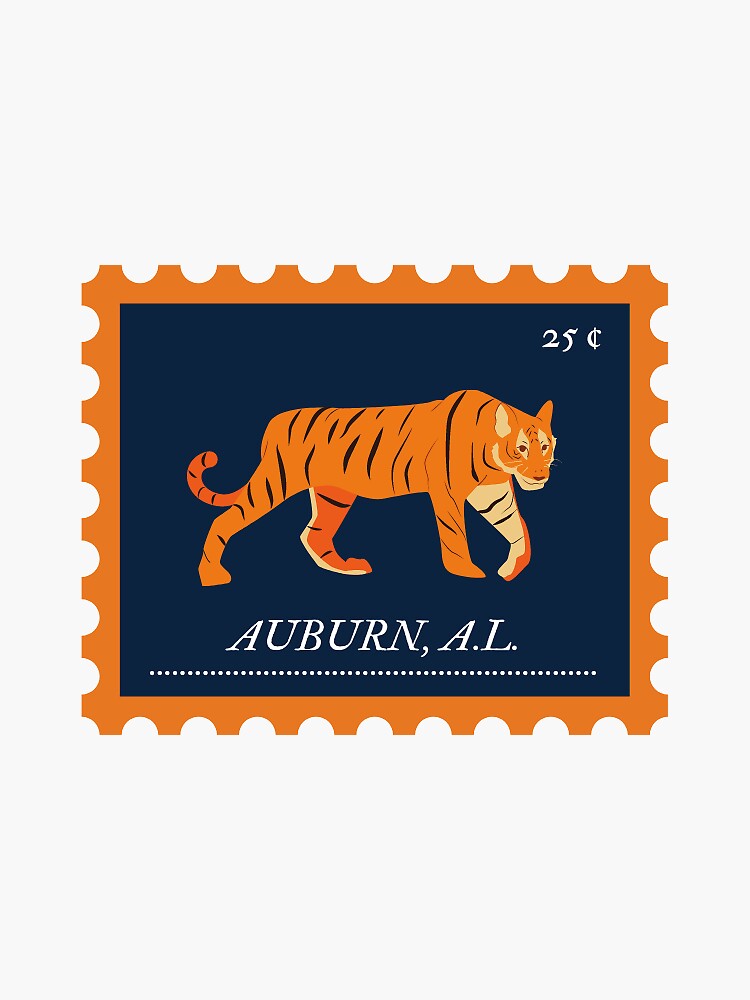 Auburn AL Stamp Sticker