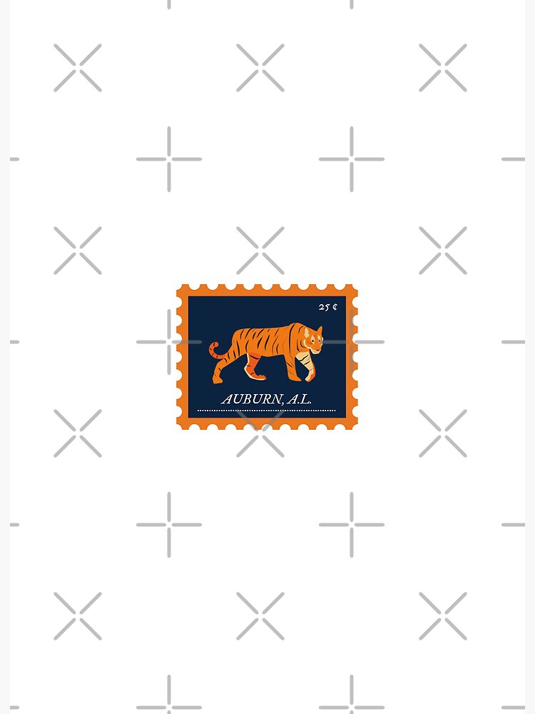 Auburn AL Stamp Art Board Print