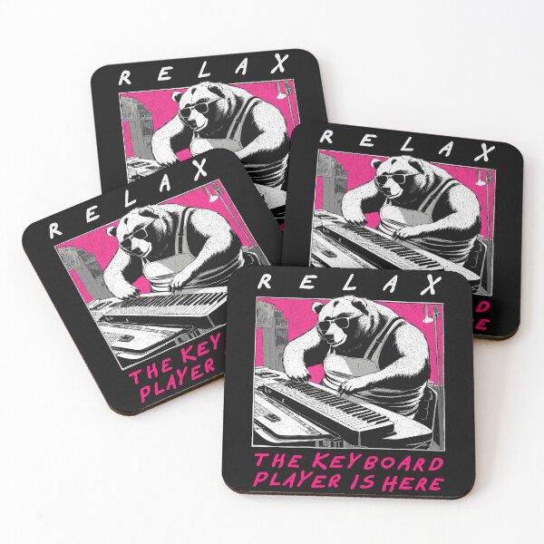 Item preview, Relax, The Keyboard Player Is Here - Retro Bear designed and sold by Hugo Bloke.