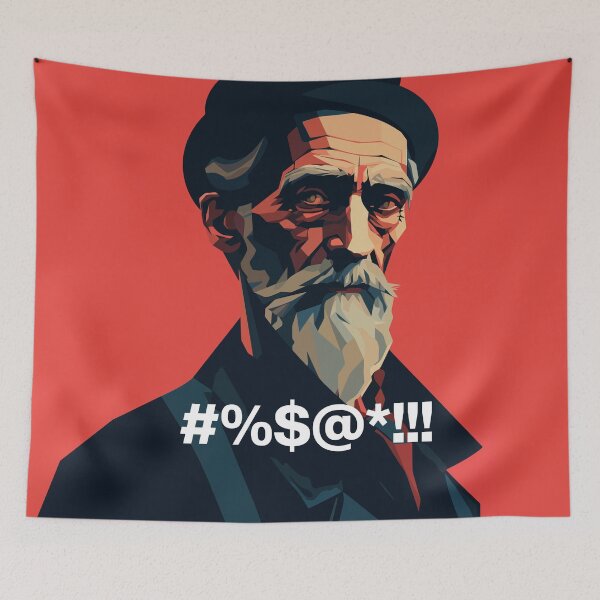 Item preview, Old man cussing, #%$@*!!! ArtworkNº8H designed and sold by Bauani.