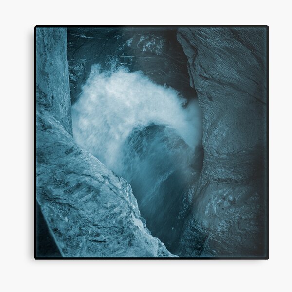 Trümmelbachfälle: cyan 3 Metal Print