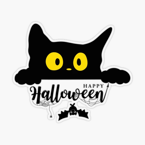 Halloween Spooky Kitty Stickers. Bundle PNG. - Buy t-shirt designs