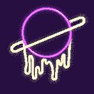 Neon Melting Saturn (8bit) by sp8cebit