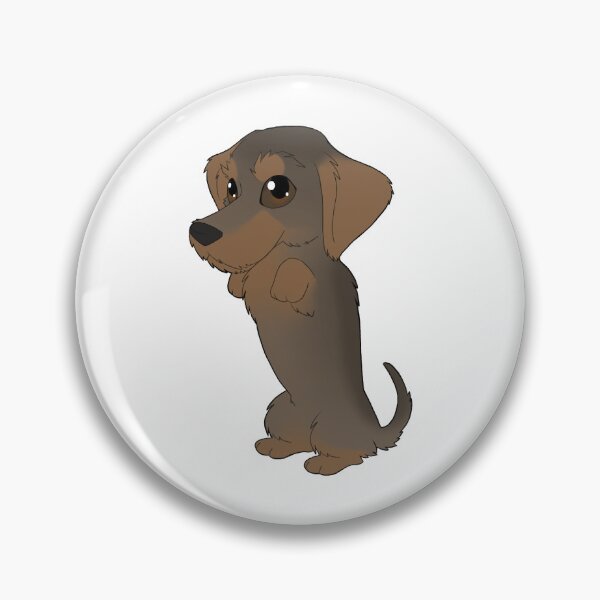 Item preview, Wirehaired Dachshund (grizzle) designed and sold by CuppElida.