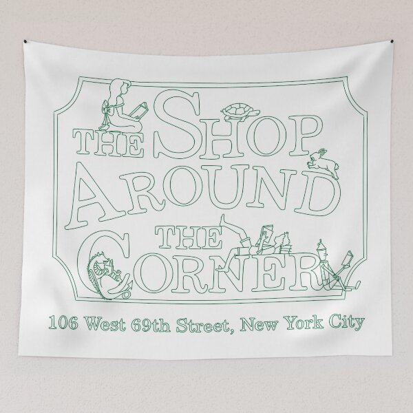 Item preview, The shop around the corner sign design designed and sold by KingsQueen33.