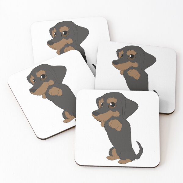 Item preview, Wirehaired Dachshund (black _amp_ tan) designed and sold by CuppElida.