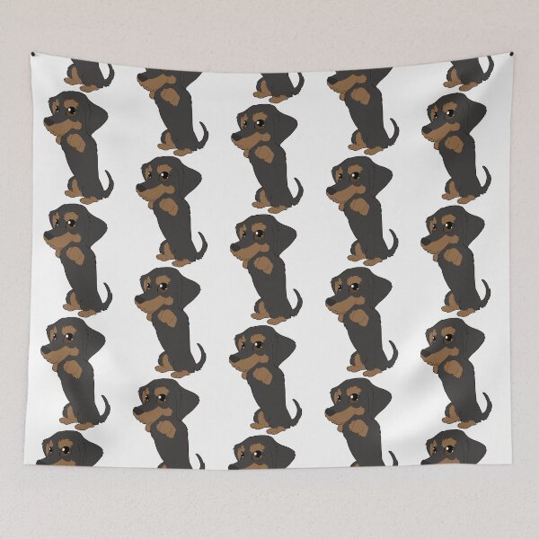 Item preview, Wirehaired Dachshund (black _amp_ tan) designed and sold by CuppElida.