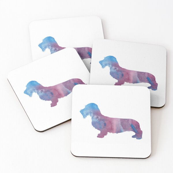 Item preview, Wirehaired Dachshund - Doxie Silhouette Portrait designed and sold by CuppElida.