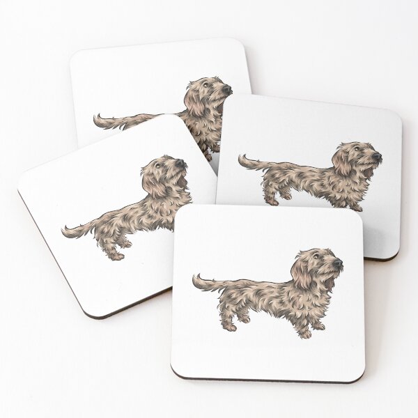 Item preview, Wire Haired Dachshund  Cream  Cute Dog Art designed and sold by CuppElida.