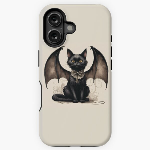 Item preview, Black Cat with Bat Wings designed and sold by ebrawne.
