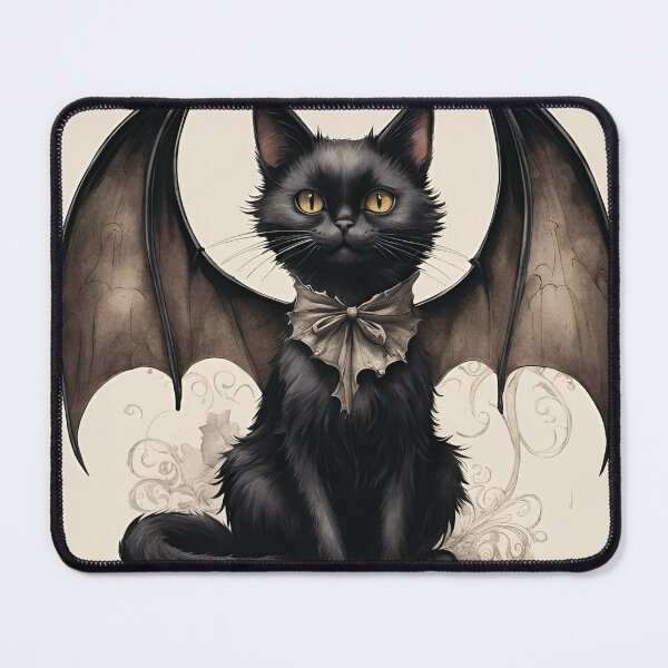 Item preview, Black Cat with Bat Wings designed and sold by ebrawne.