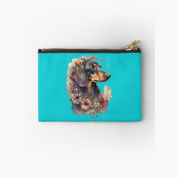 Item preview, Cute Dachshund with Flowers Watercolor designed and sold by CuppElida.