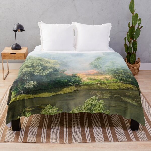 Item preview, Up in Flames - Wildfire on the Shore of Maritsa River in Plovdiv Bulgaria designed and sold by Georgia Mizuleva.