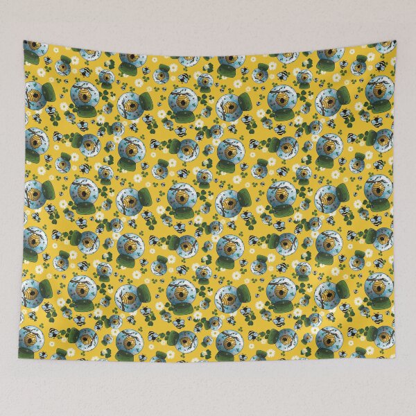 Item preview, Beehive Globe Pattern (Yellow) designed and sold by honeybeepaper.