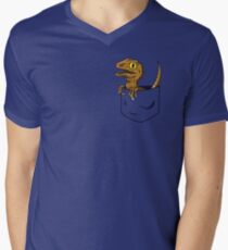 Camiseta para hombre de cuello en v Camiseta Pocket Raptor