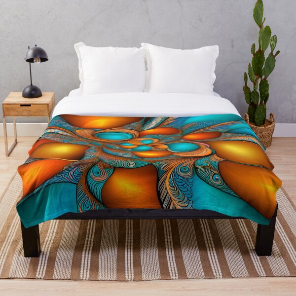 Item preview, The golden blue fractal designed and sold by artedamensagem.