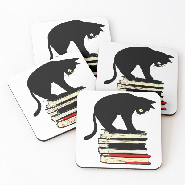 Item preview, Cat sitting on books designed and sold by Thedigital91.