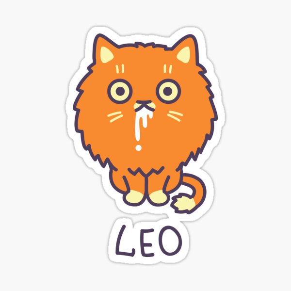 Funny Leo Cat Horoscope Tshirt - Astrology and Zodiac Gift Ideas! Sticker
