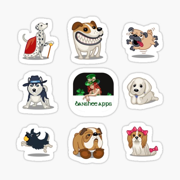 Funny Dog Sticker Pack Collection Part 1 Sticker