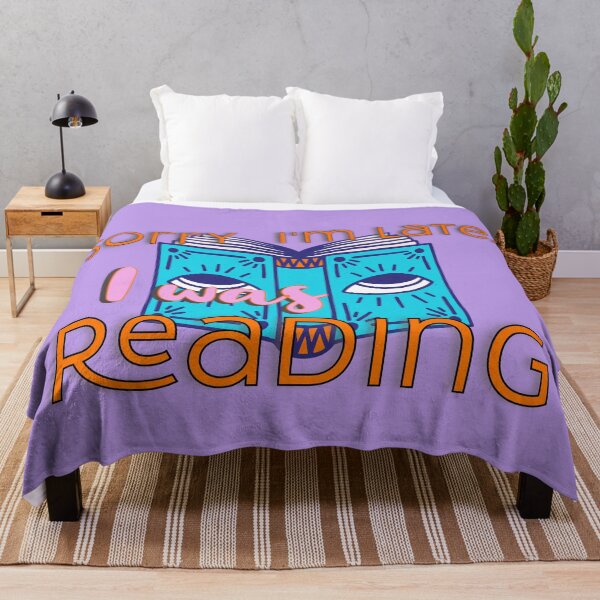 Item preview, "Sorry, I'm Late, I Was Reading: The Bookworm's Alibi" designed and sold by Thehobbiehouse.