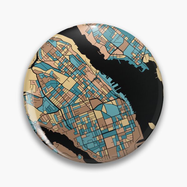 Item preview, Halifax Map Pattern in Mid Century Pastel designed and sold by PatternMaps.