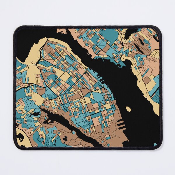 Artikelvorschau, Halifax-Kartenmuster in Mid-Century-Pastell entworfen und verkauft von PatternMaps.