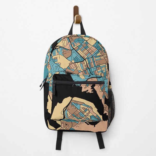 Item preview, Halifax Map Pattern in Mid Century Pastel designed and sold by PatternMaps.