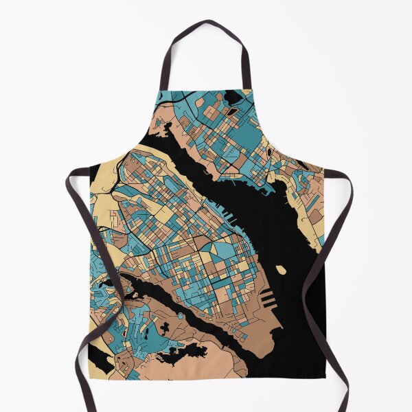Item preview, Halifax Map Pattern in Mid Century Pastel designed and sold by PatternMaps.