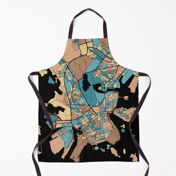 Item preview, Helsinki Map Pattern in Mid Century Pastel designed and sold by PatternMaps.