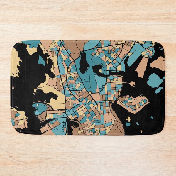 Item preview, Helsinki Map Pattern in Mid Century Pastel designed and sold by PatternMaps.