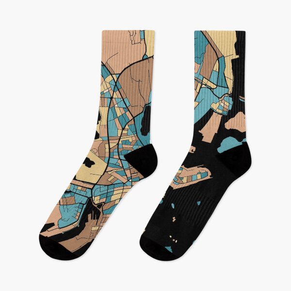 Item preview, Helsinki Map Pattern in Mid Century Pastel designed and sold by PatternMaps.